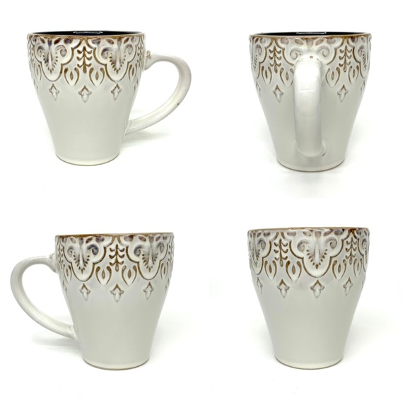 American Atelier Granada Set Of Four Stoneware Mugs Glazed Ceramic - Picture 5 of 16